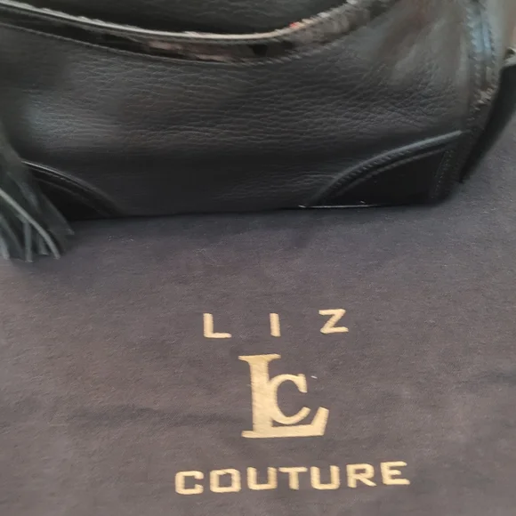 Liz Couture Sophia black leather handbag
